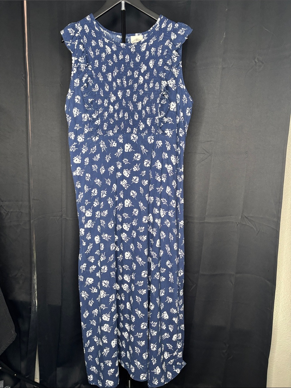Craft Navy and White Floral Sleeveless Dress